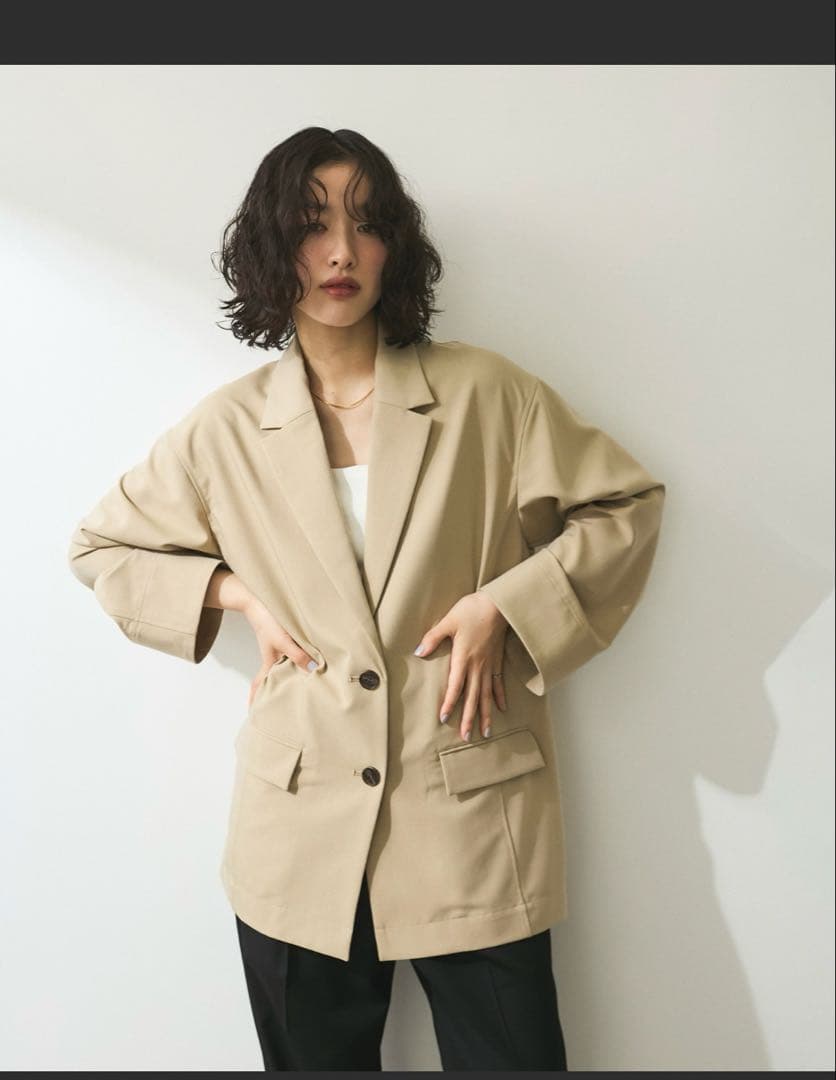 アダムエロペ　シングルブレストシャツジャケット