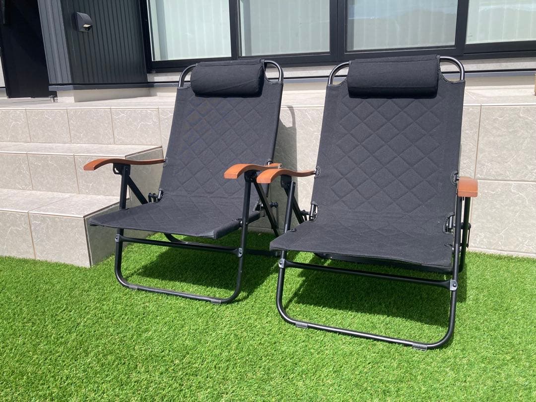 【ジン】CLIMAX LOW CHAIR 2 ST ブラック　2個セット