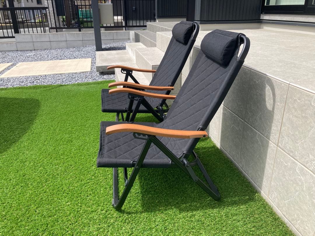 【ジン】CLIMAX LOW CHAIR 2 ST ブラック　2個セット