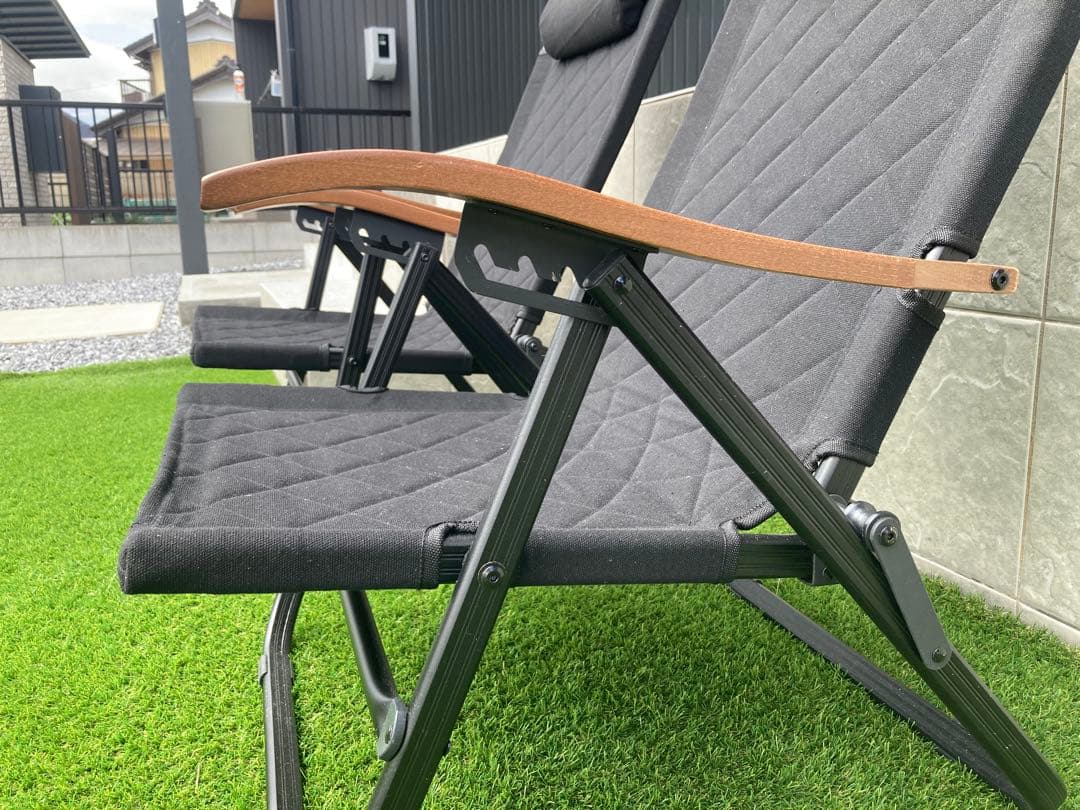 【ジン】CLIMAX LOW CHAIR 2 ST ブラック　2個セット