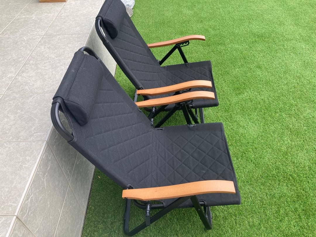 【ジン】CLIMAX LOW CHAIR 2 ST ブラック　2個セット