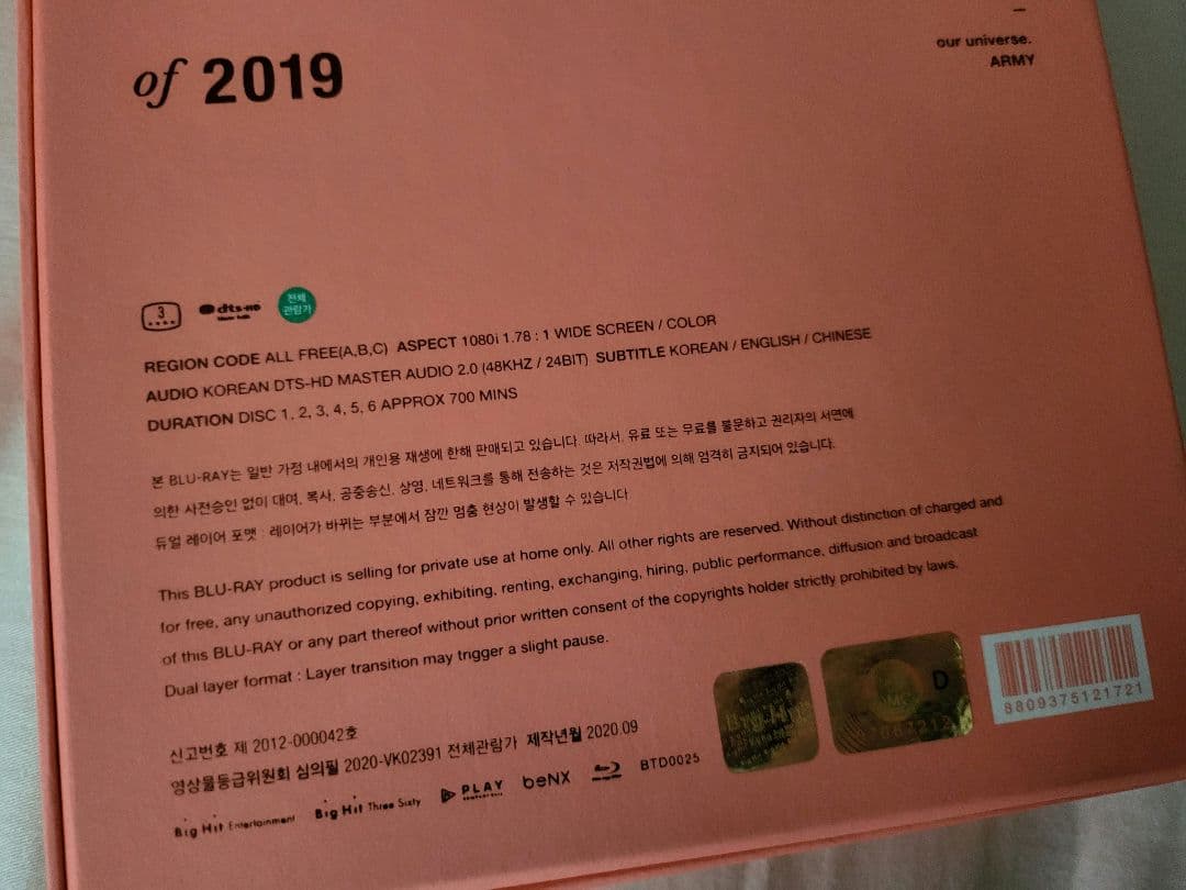 BTS バンタン　Memories2019 ホソク　J-HOPE Blu-ray