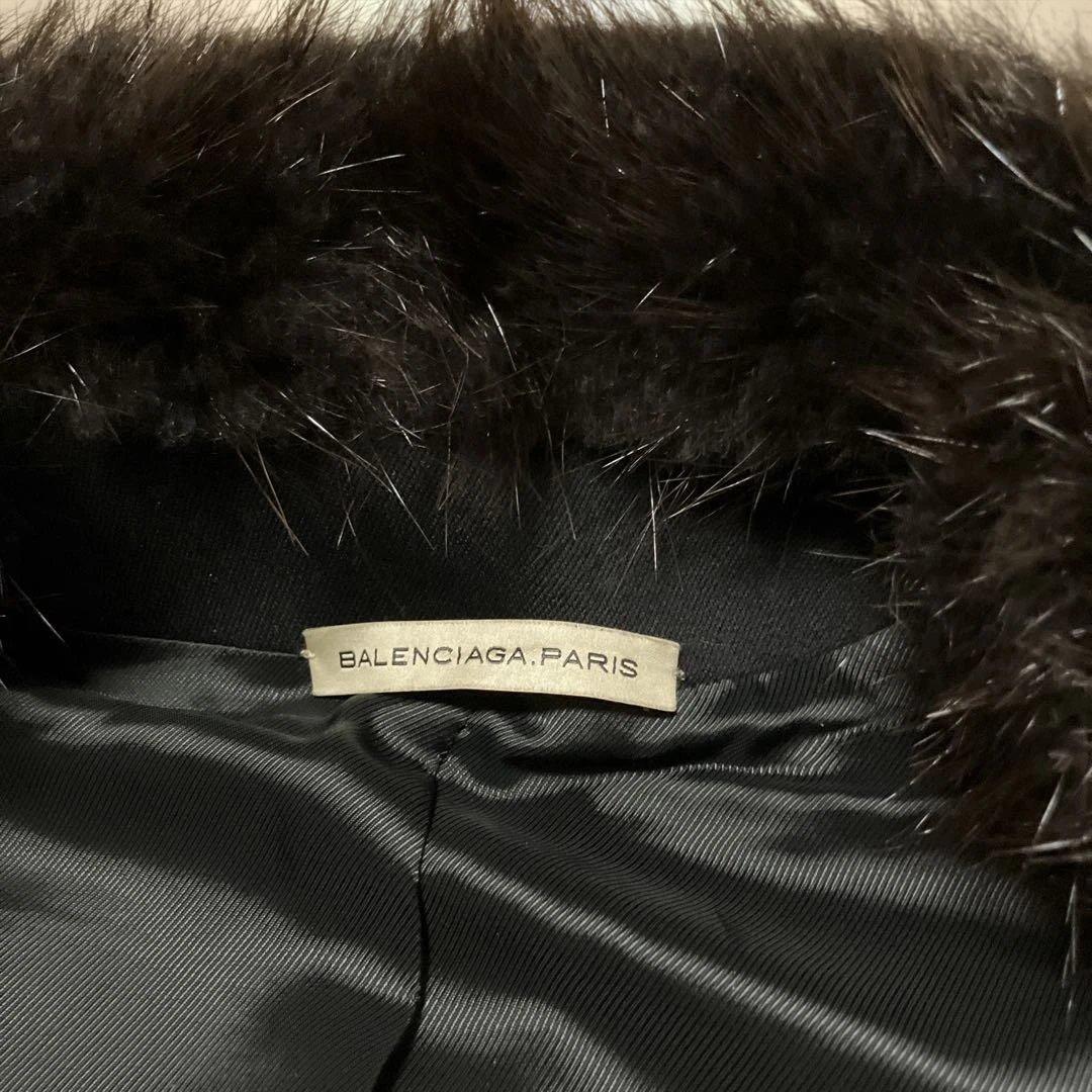 BALENCIAGA ジャケット 黒 ⭐️ファー付き