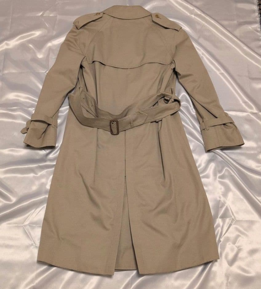 【ヴィンテージ】Burberry英国製旧タグノバチェック トレンチコートB230
