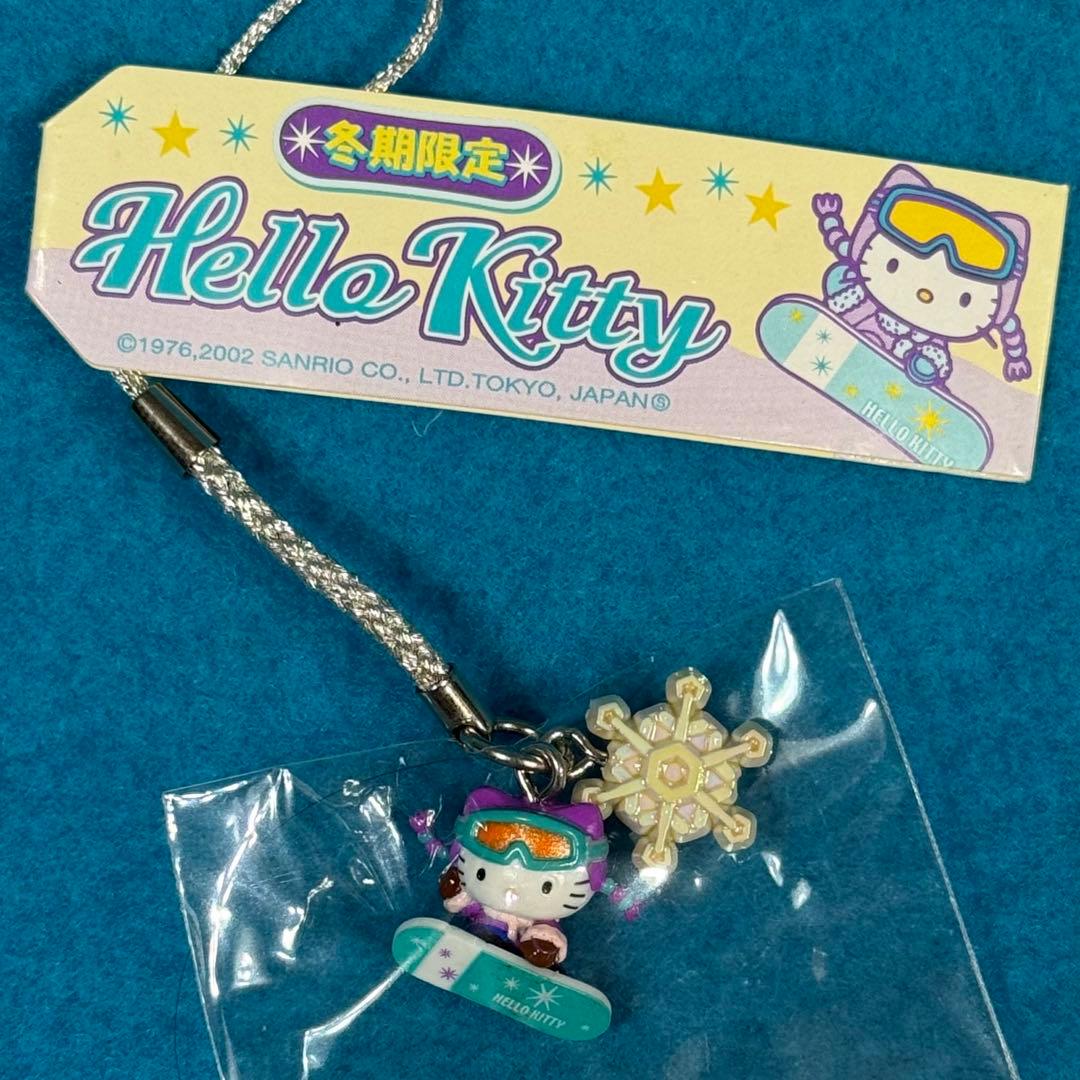 激レア☆ハローキティの根付☆冬季限定3種セット☆スノボ・スキー・雪やこんこん