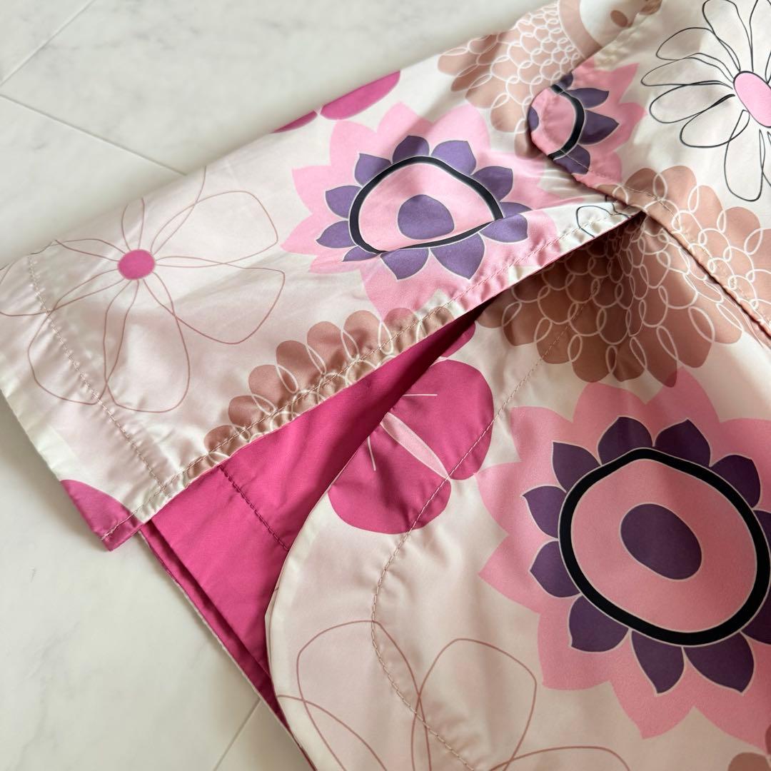 美品★ヘルノ 2way リバーシブル スプリングコート レインコート 花柄