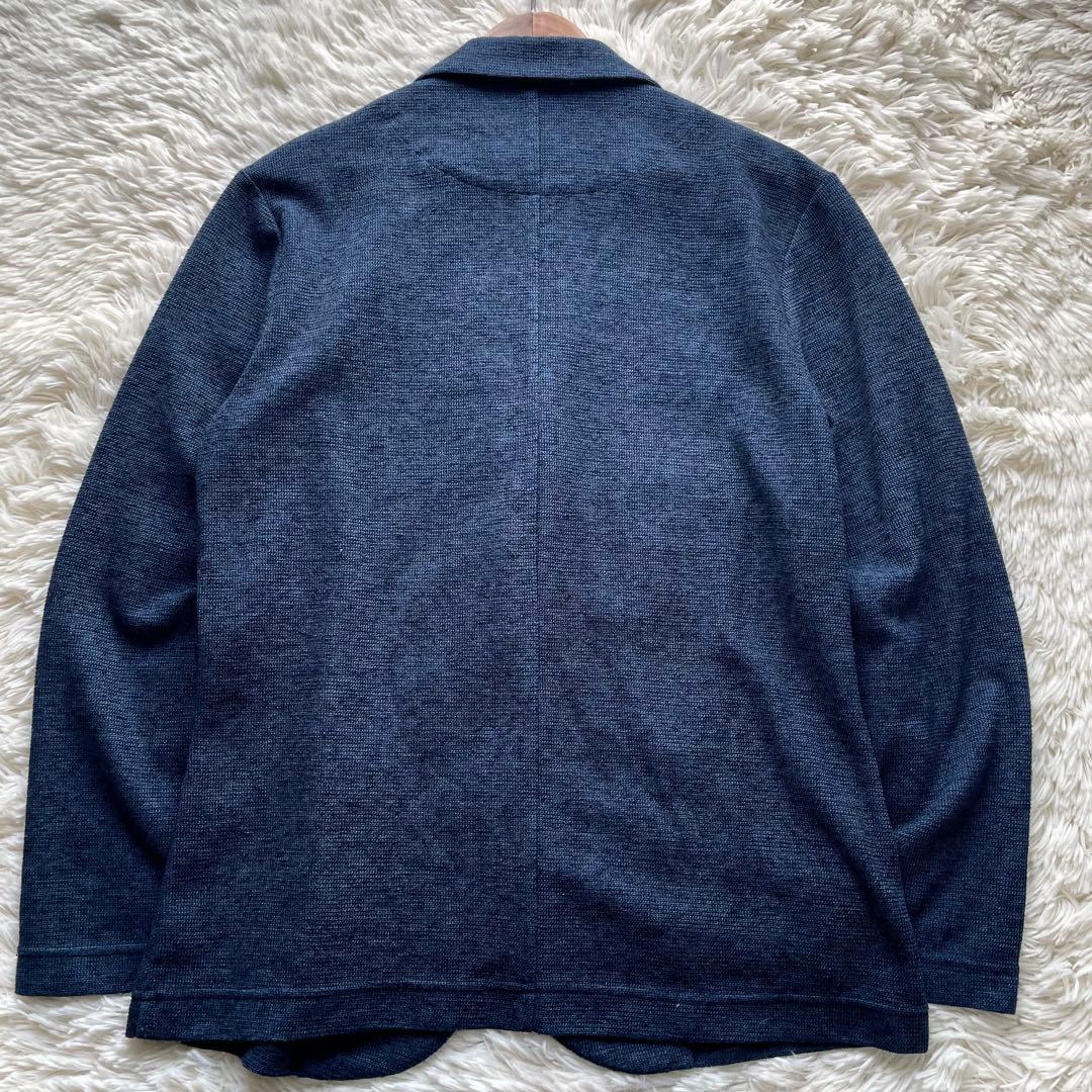 極美品✨ユナイテッドアローズ　ニット　テーラード　リネン　洗える　青　M