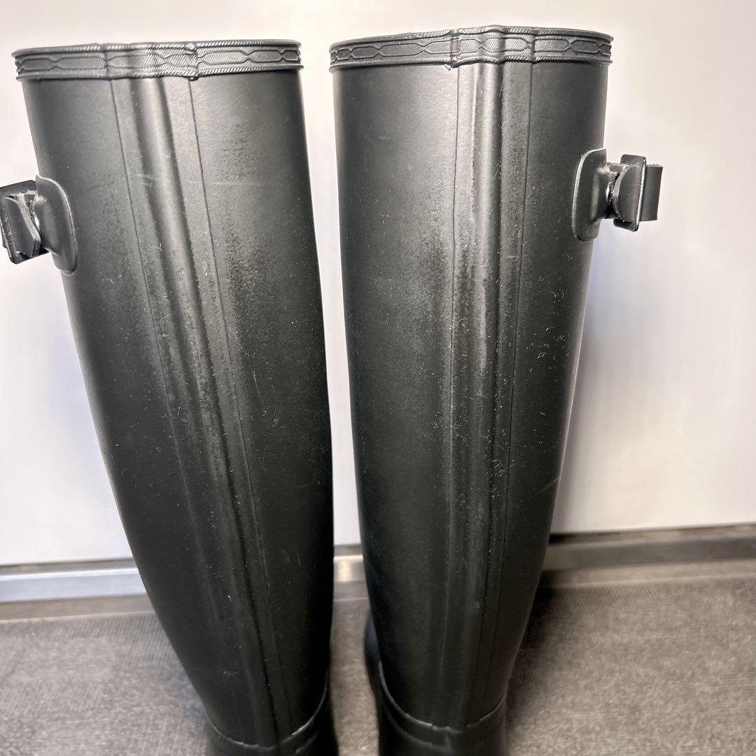 未使用品✨HUNTER ハンター ロング丈レインブーツ ブラック 36 23cm