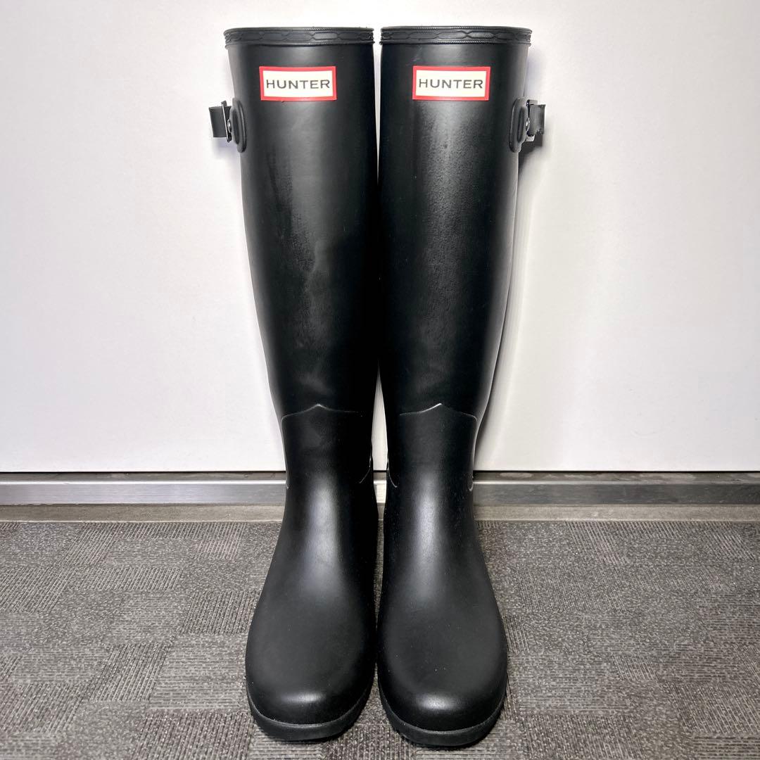未使用品✨HUNTER ハンター ロング丈レインブーツ ブラック 36 23cm