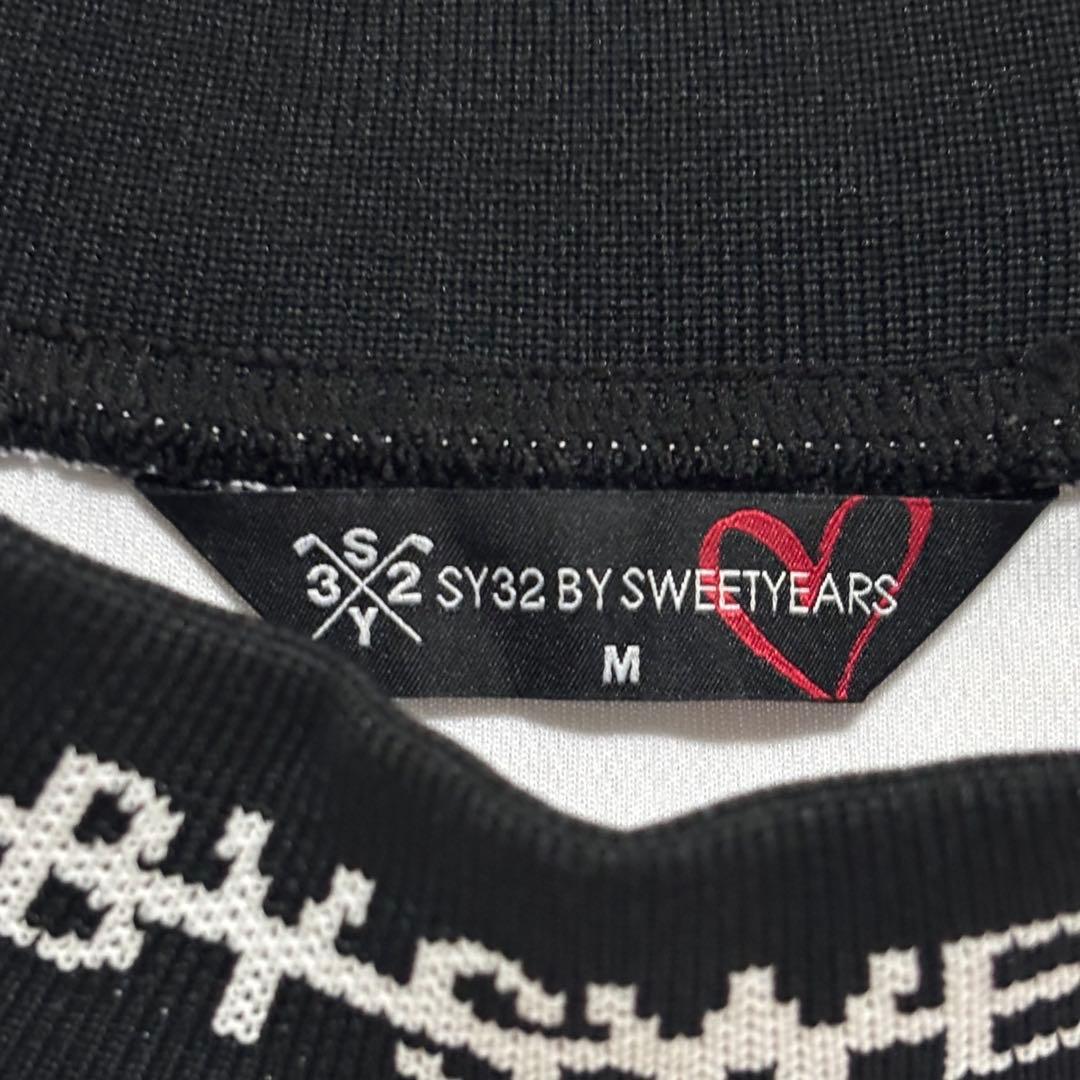 SY32 by SWEET YEARS 長袖モックネックシャツ　ゴルフウェア　M