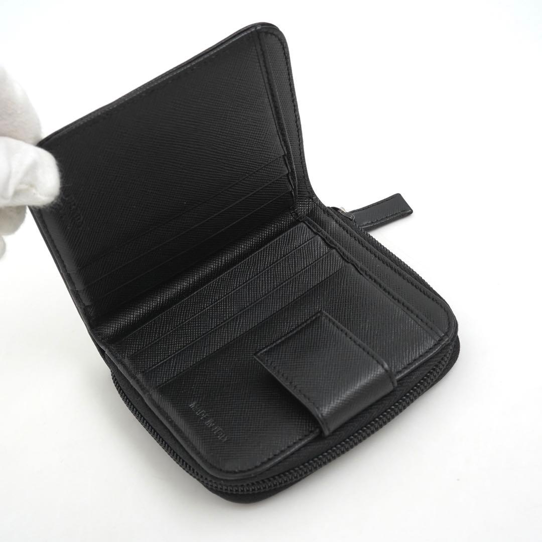 ✨未使用展示品✨　PRADA ミニ財布　サフィアーノレザー　トライアングル　黒色