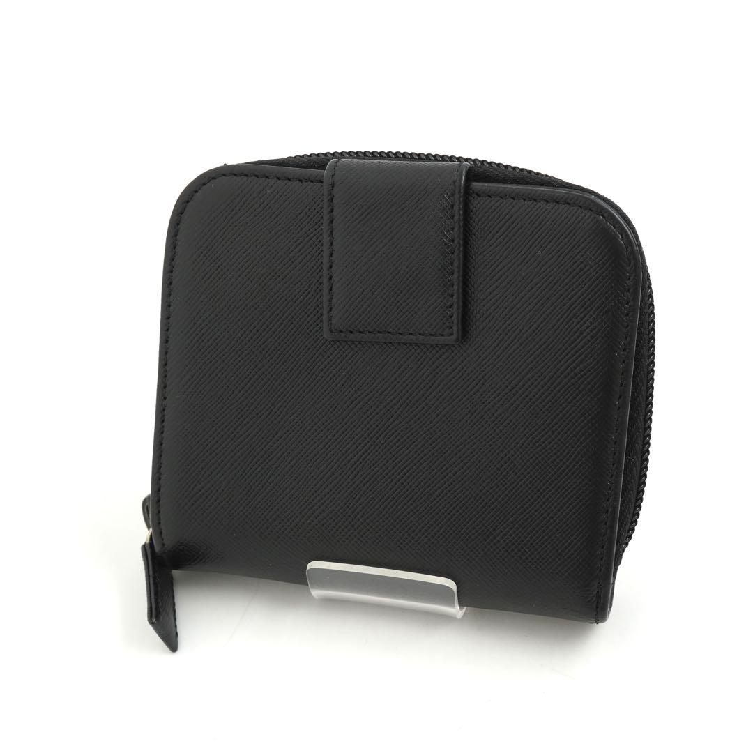 ✨未使用展示品✨　PRADA ミニ財布　サフィアーノレザー　トライアングル　黒色