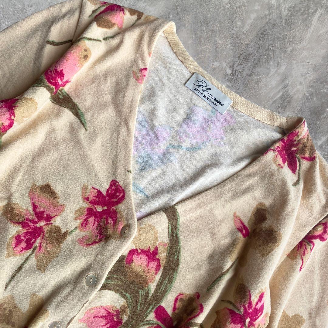 Blumarine ANNA MOLINARI 総柄 花柄 カーディガン 海外