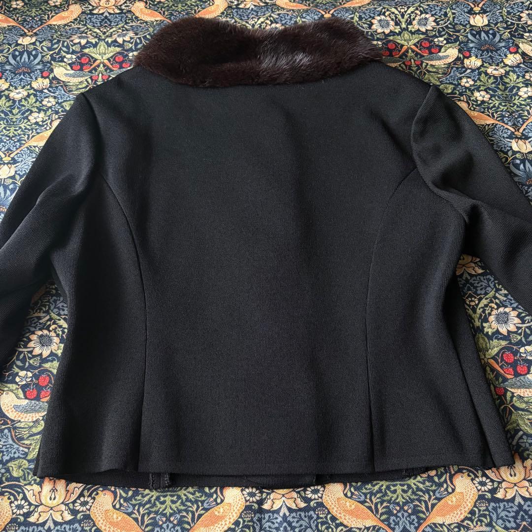 Rene ルネ ミンク ファー ニット ジャケット リボン 毛皮 ボレロ