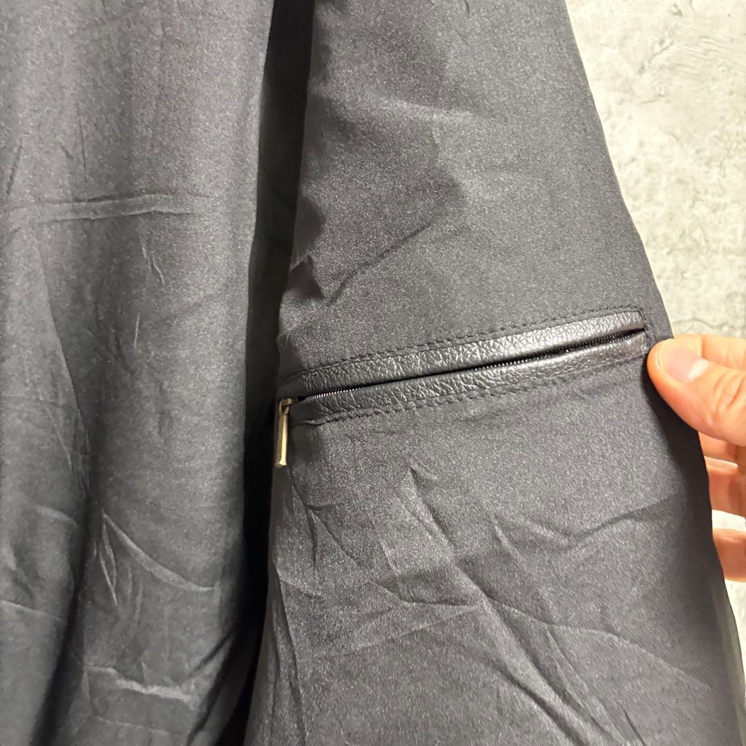古着　レザーベスト　ブラック　本革　ビンテージ　2XL