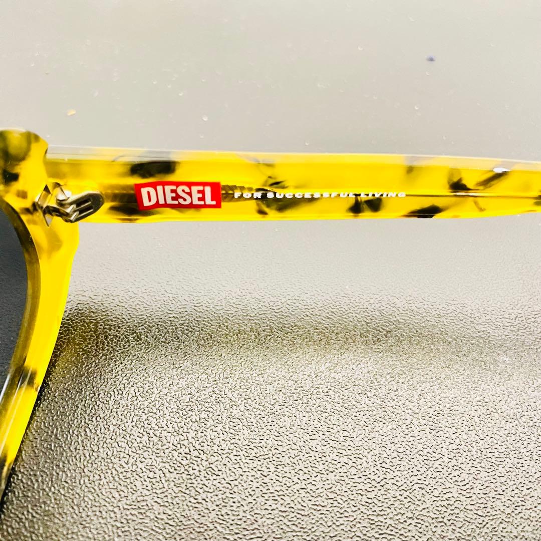 【美品】DIESEL ディーゼル DM0317 サングラスイエロー系 イタリア製