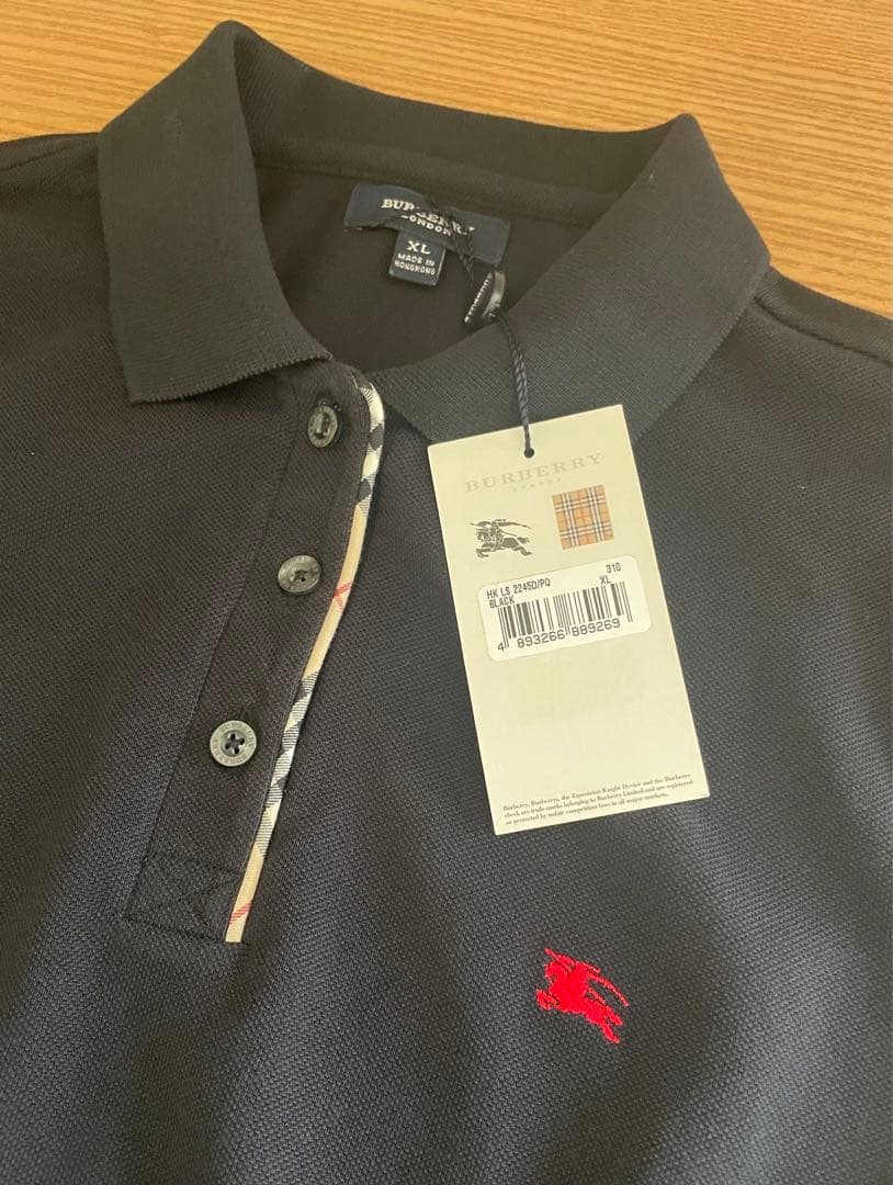 新品未使用【Burberry London】鹿の子コットンポロシャツ　XLサイズ