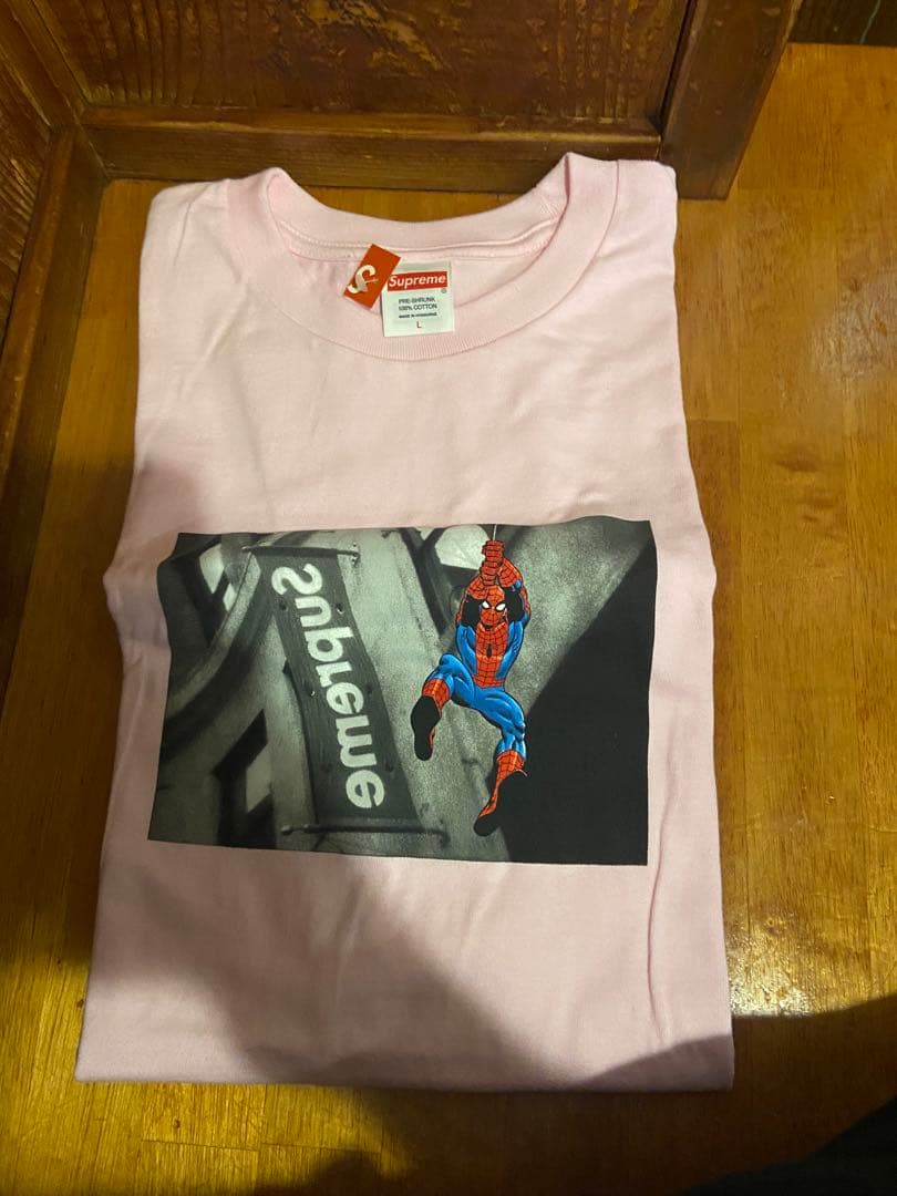 Supreme Spider-Man Tee ピンク　L 福岡店購入