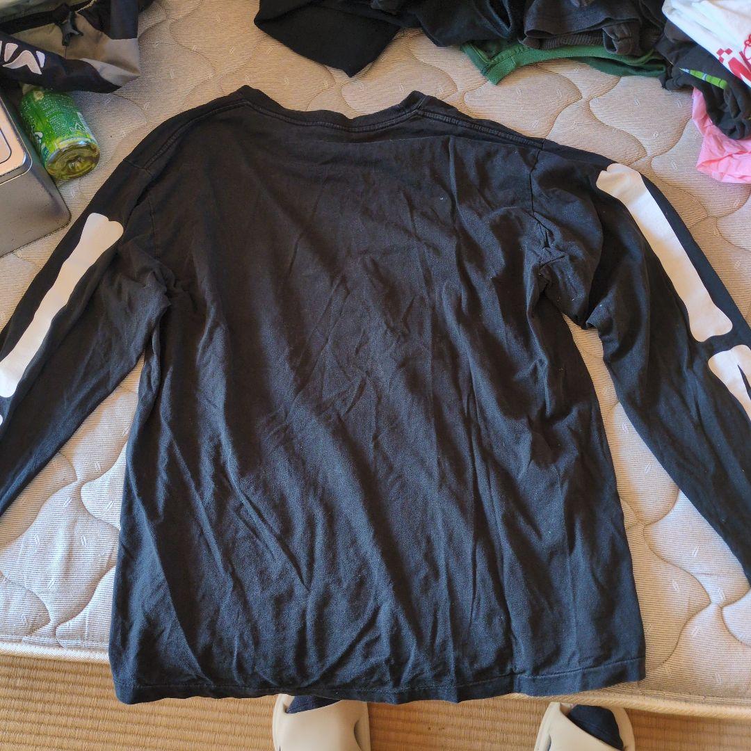 し*け様 wall of fame 骨格プリント 長袖Tシャツ