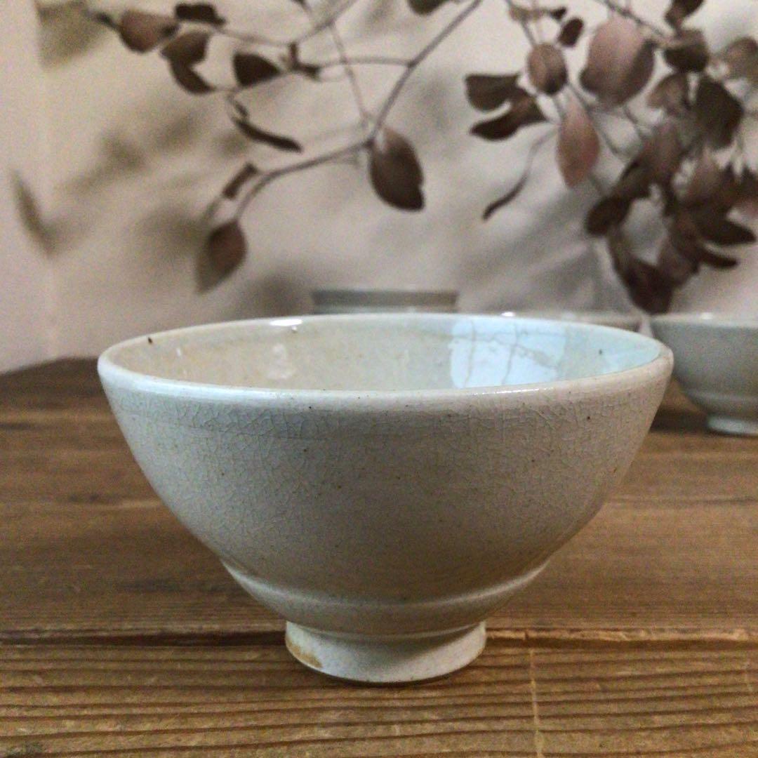 No5469 朝日焼　煎茶碗　5客　湯呑み　茶道具　茶器　煎茶　陶磁器　送料無料