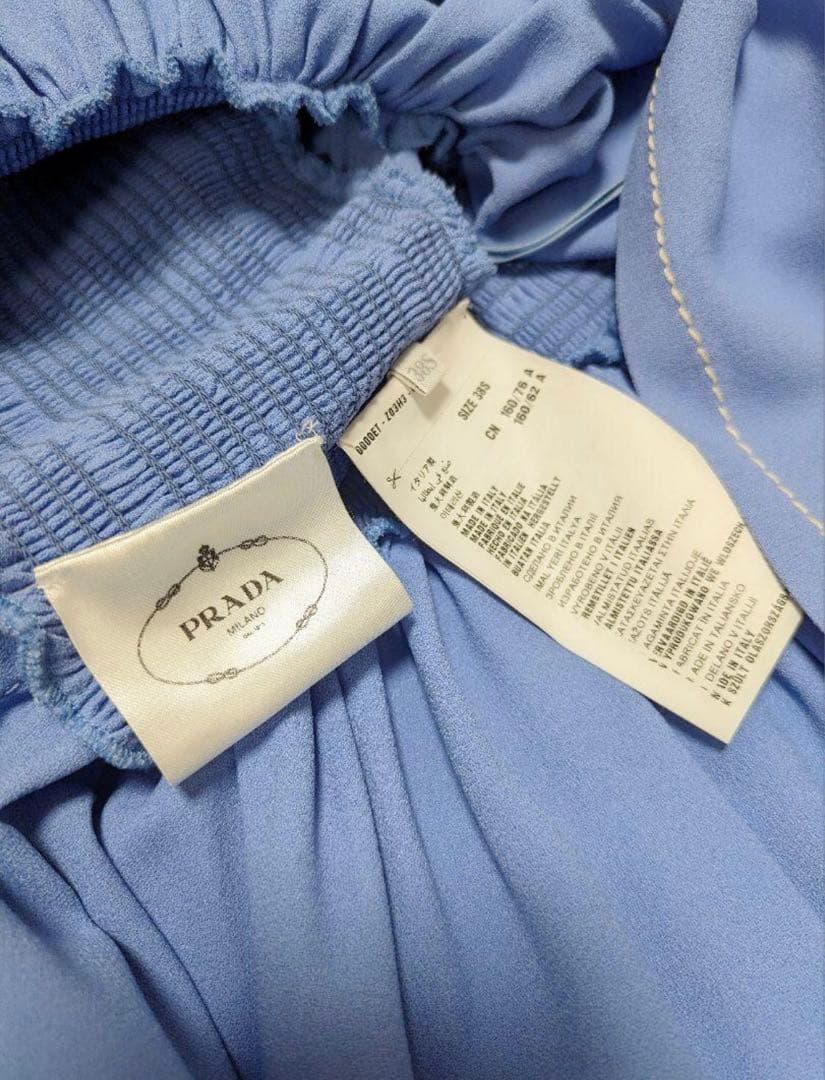 【タグ付き新品未使用】PRADA　プラダ　ワンピース　ブルー