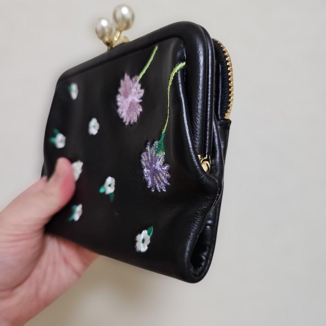 ままさま専用 ペルケ 花柄がま口折り財布