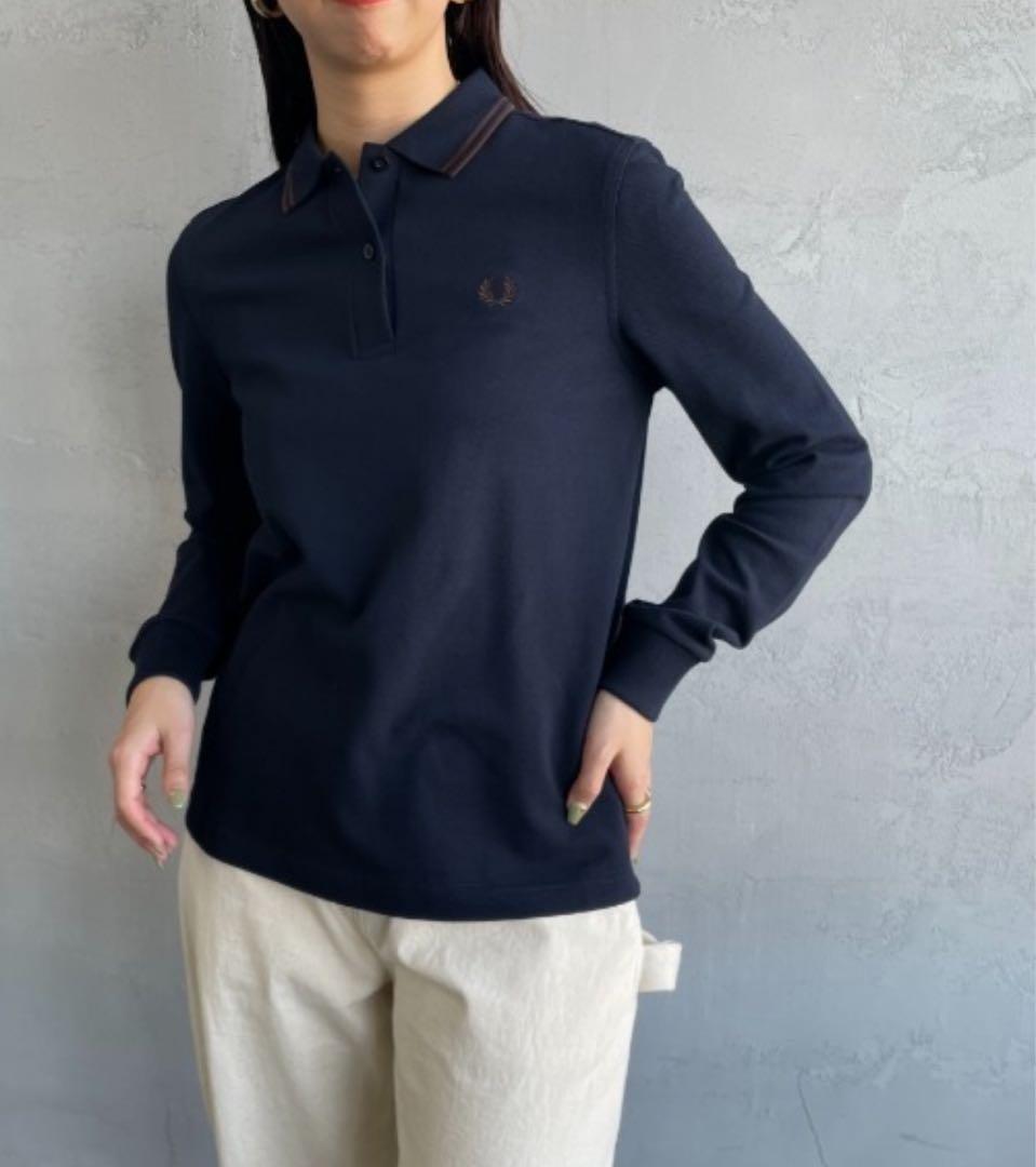 FRED PERRY ツインティップライン ウィメンズロングスリーブポロシャツ