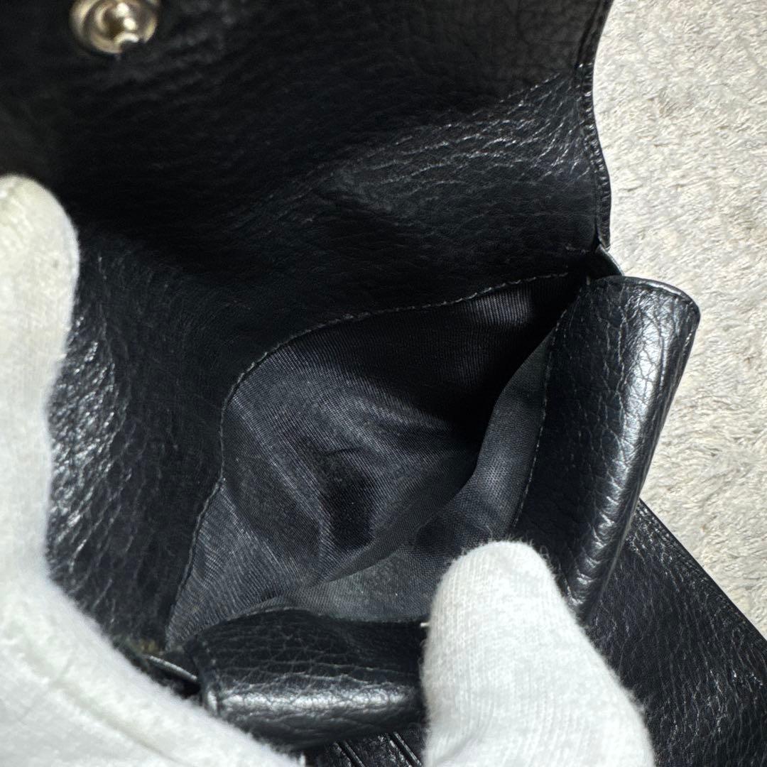 PRADA プラダ 三つ折り財布 レザー 本革 ブラック