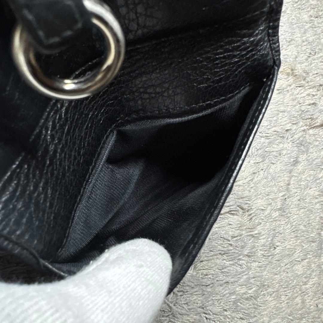 PRADA プラダ 三つ折り財布 レザー 本革 ブラック