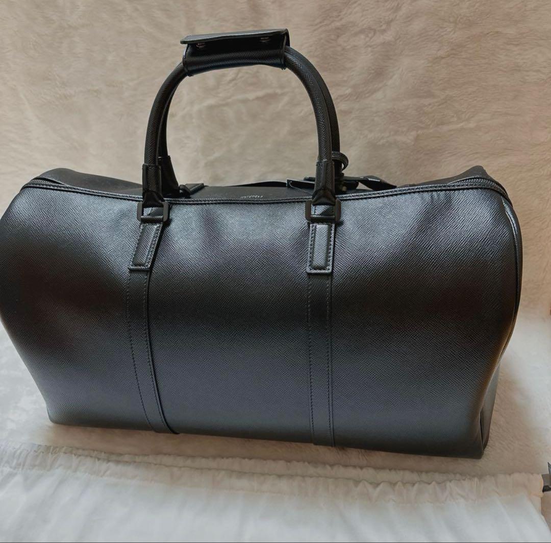 新品　セラピアン　レザー　ボストンバッグ ブラック