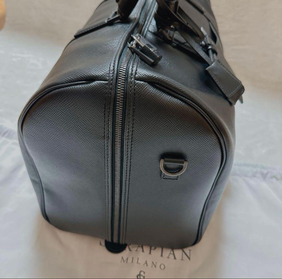 新品　セラピアン　レザー　ボストンバッグ ブラック