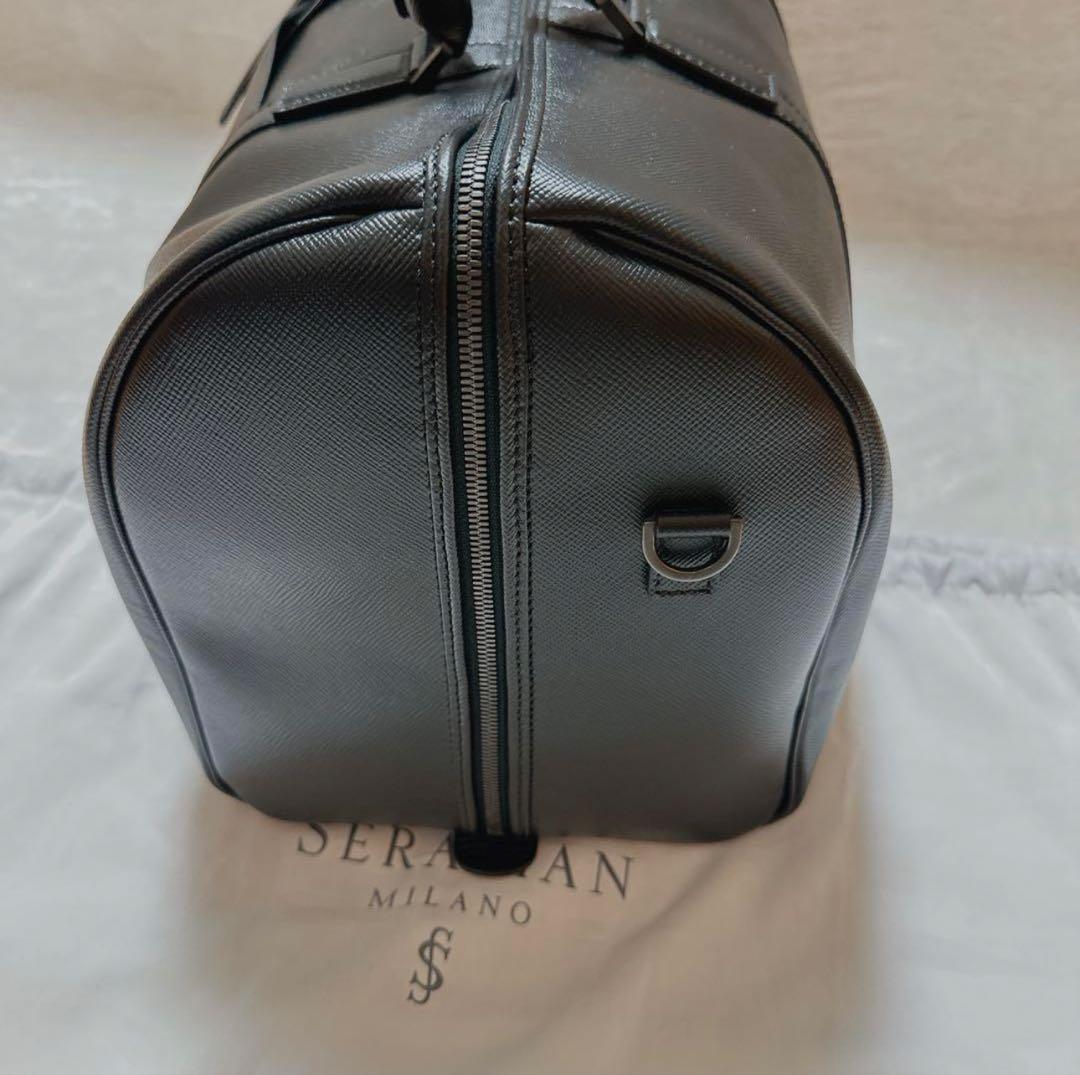 新品　セラピアン　レザー　ボストンバッグ ブラック