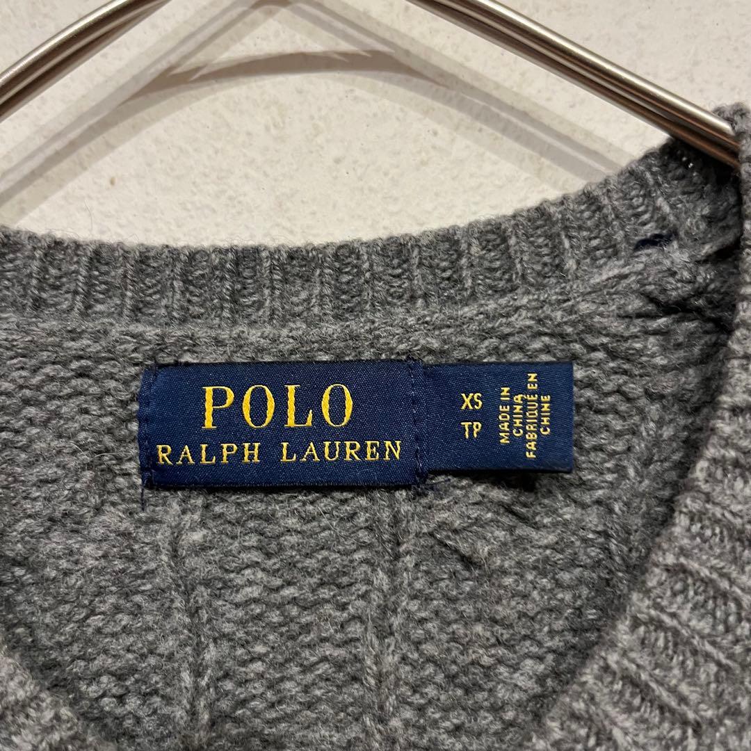 【美品】Polo Ralph Lauren ポニー刺繍 丸襟 カーディガン