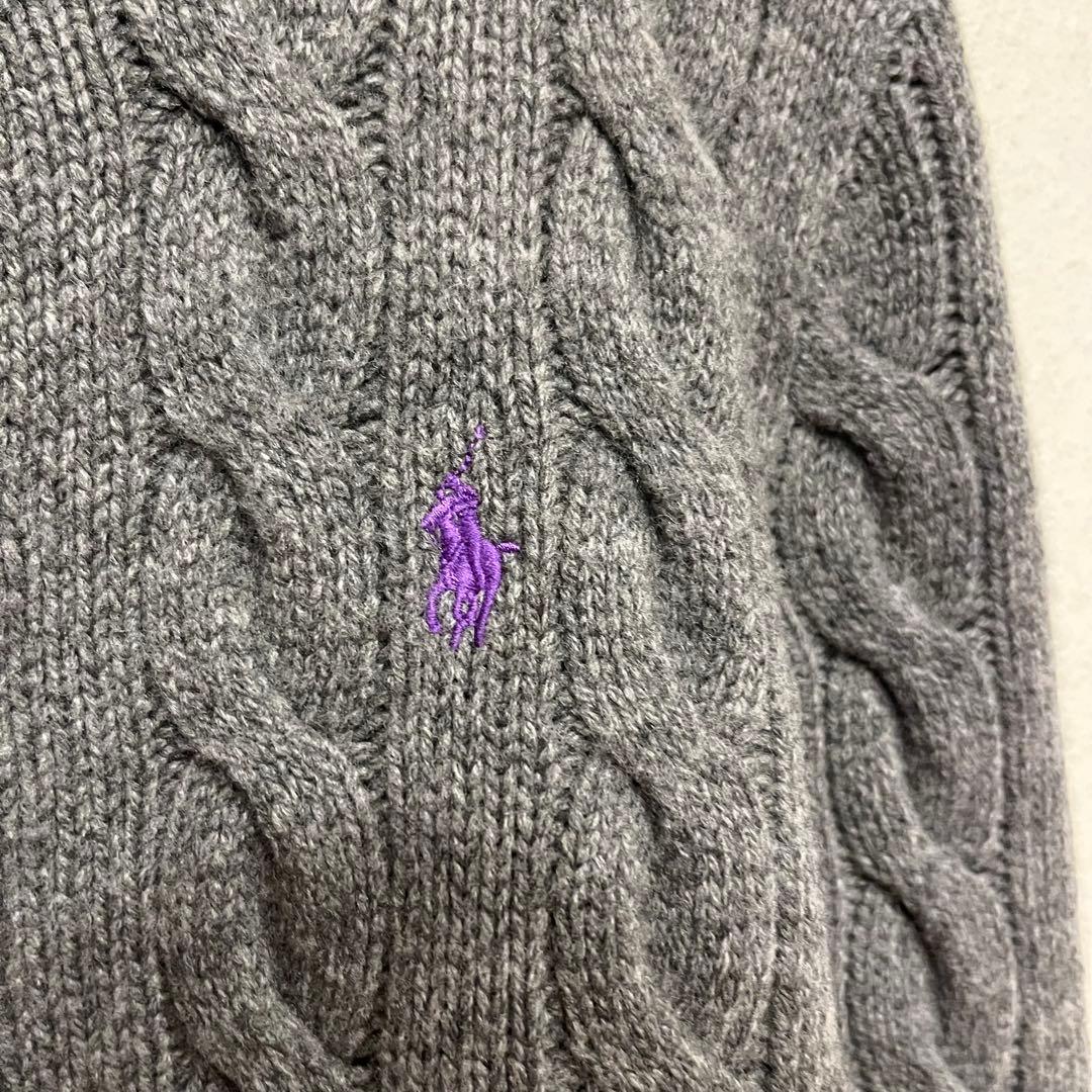 【美品】Polo Ralph Lauren ポニー刺繍 丸襟 カーディガン