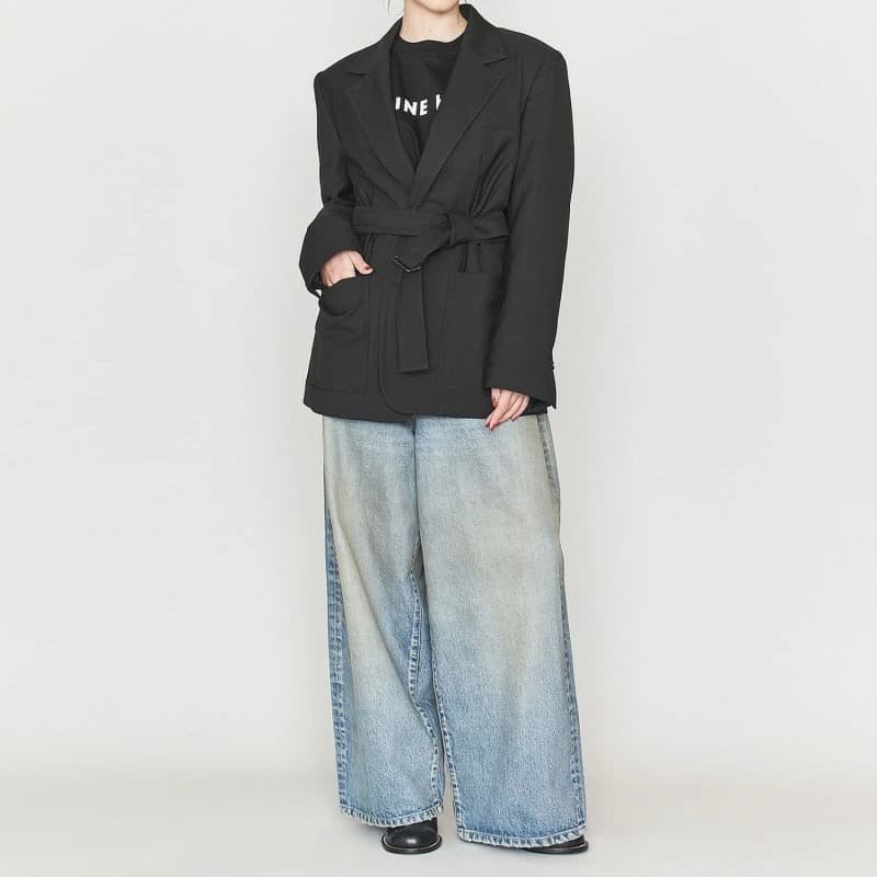 定価6万 ASTRAET パファーテーラードジャケット ブラック 中綿 ダウン