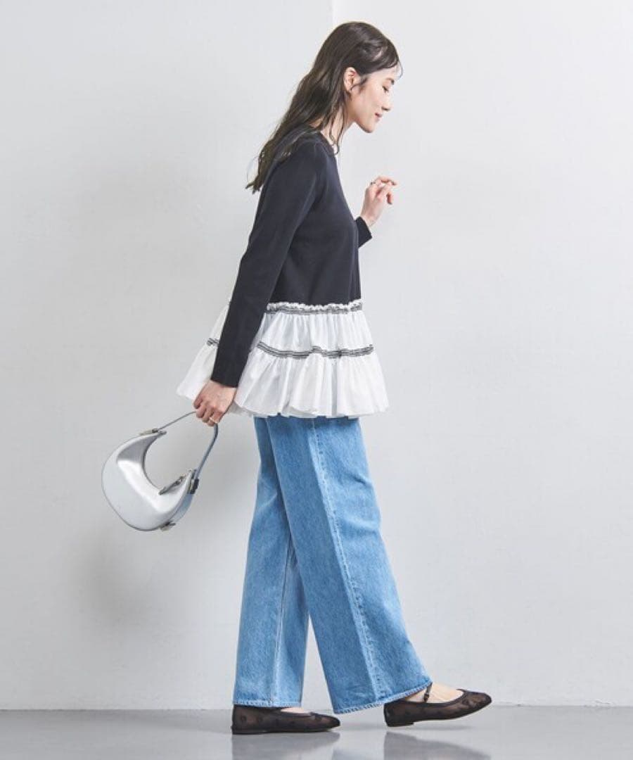 美品✨　ユナイテッドアローズエンブロ ティアード コンビニット