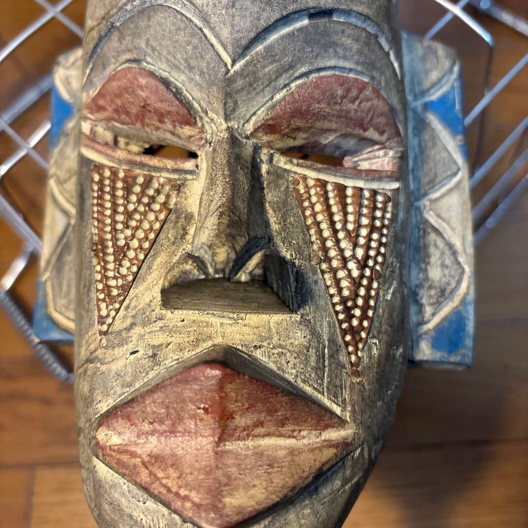 セヌフォ族 木彫り 仮面 55cm アフリカ 民芸品 カラオ サイチョウ