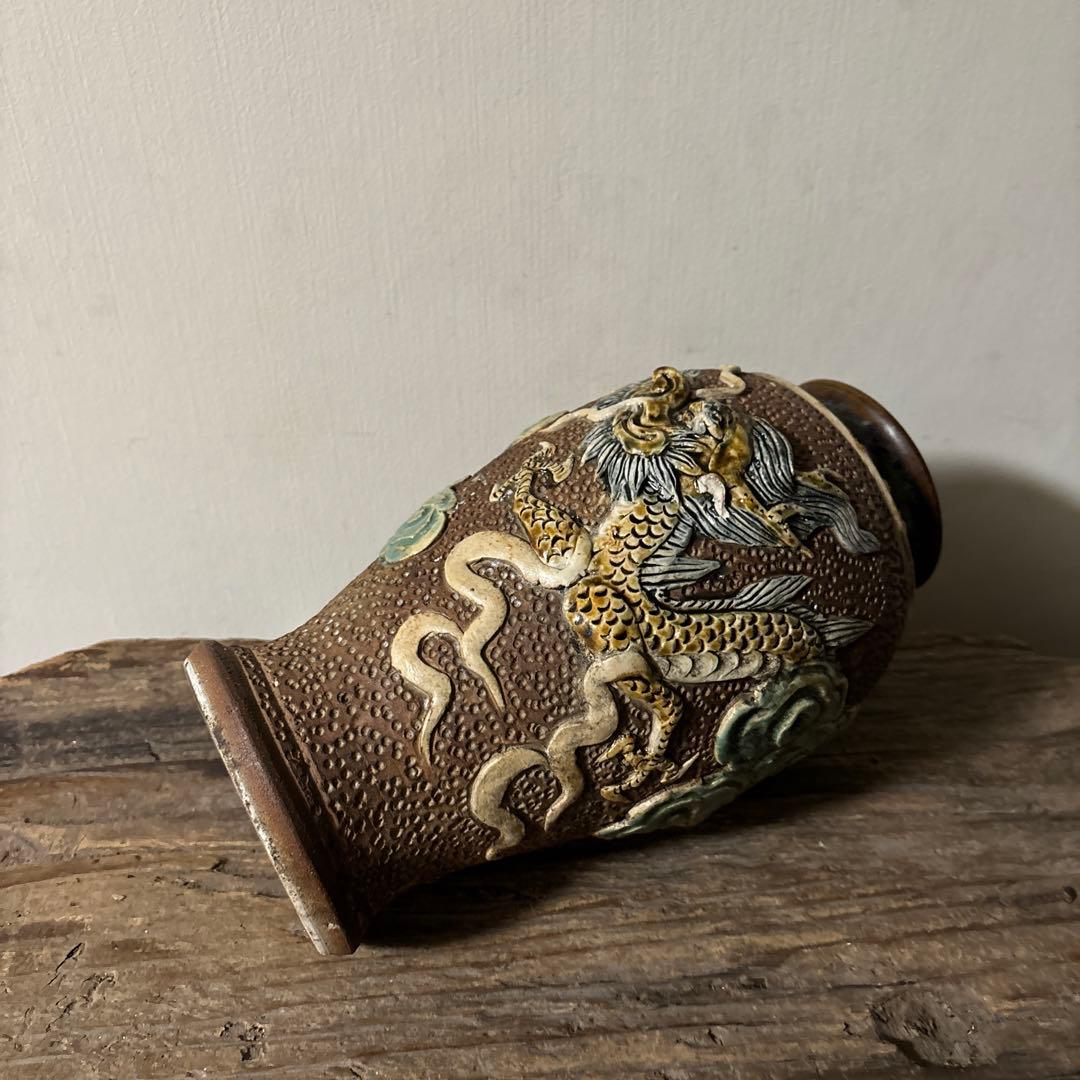 琉球古典焼　壺　壺屋焼　沖縄　古美術.骨董品.アンティーク.検:李朝