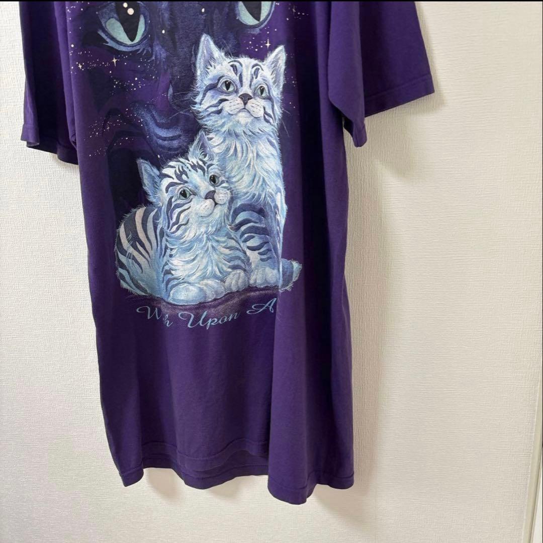 80s 90s ビンテージ　アメリカ製　USA 製　猫　動物　アニマル　tee