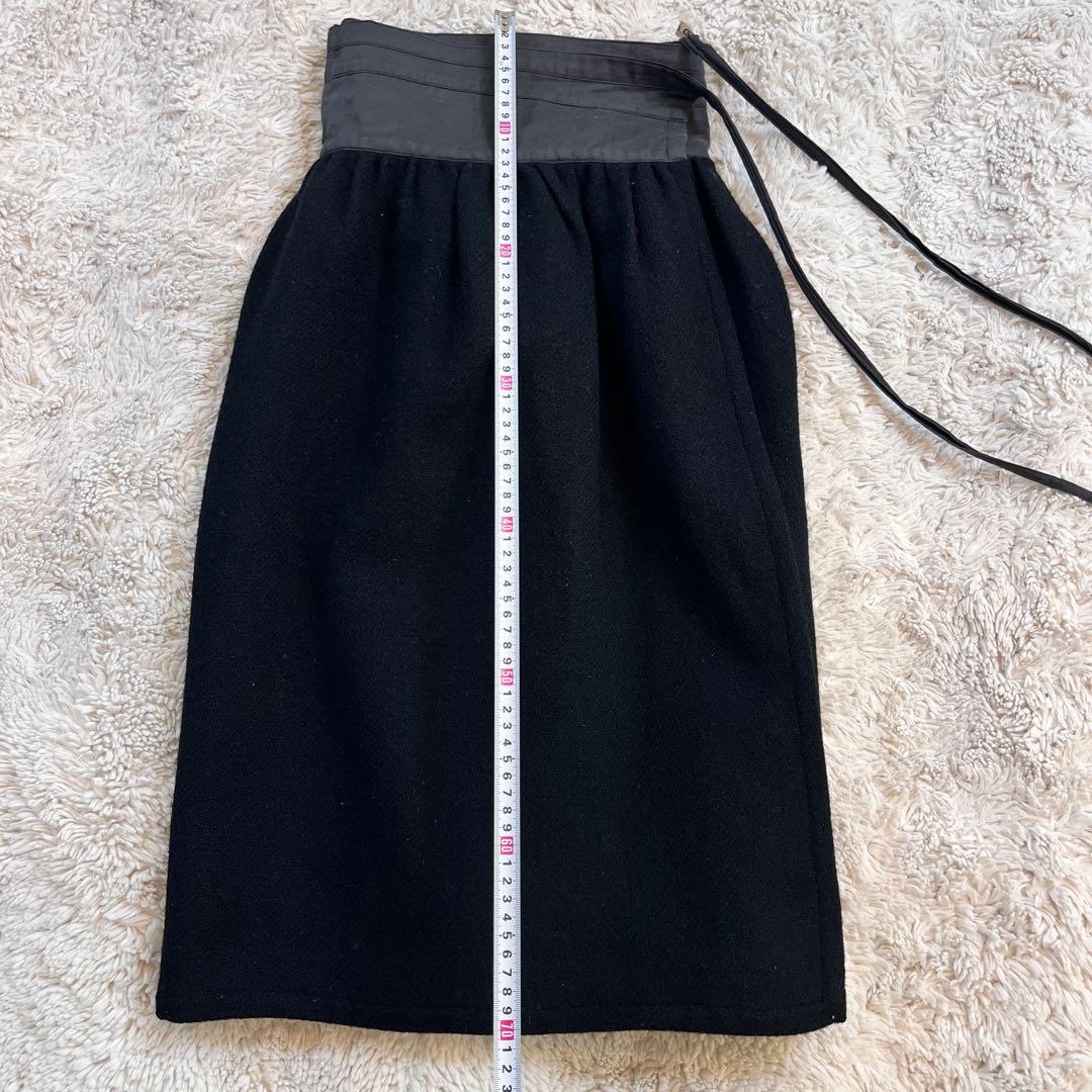 tricot COMME des GARÇONS ウール巻きスカート 黒