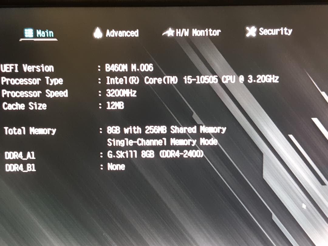 INTEL 第10世代CPU　i5-10505 6コア12スレッド　本体のみ