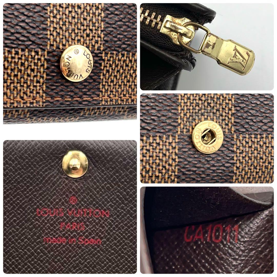 LOUISVUITTON ルイヴィトン ダミエ エベヌ トレゾール 折り財布