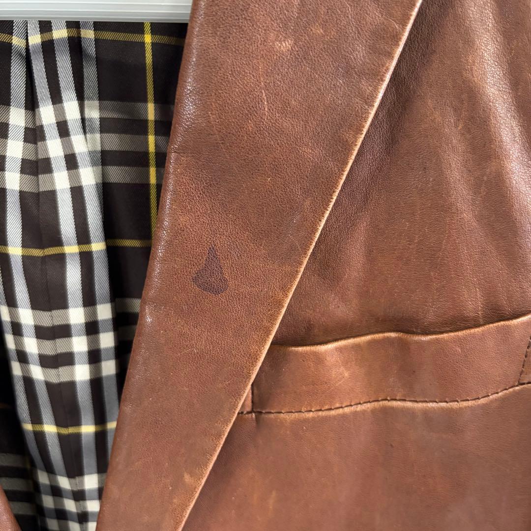 BURBERRY バーバリー ブラックレーベル ラムレザー ジャケット M 羊革