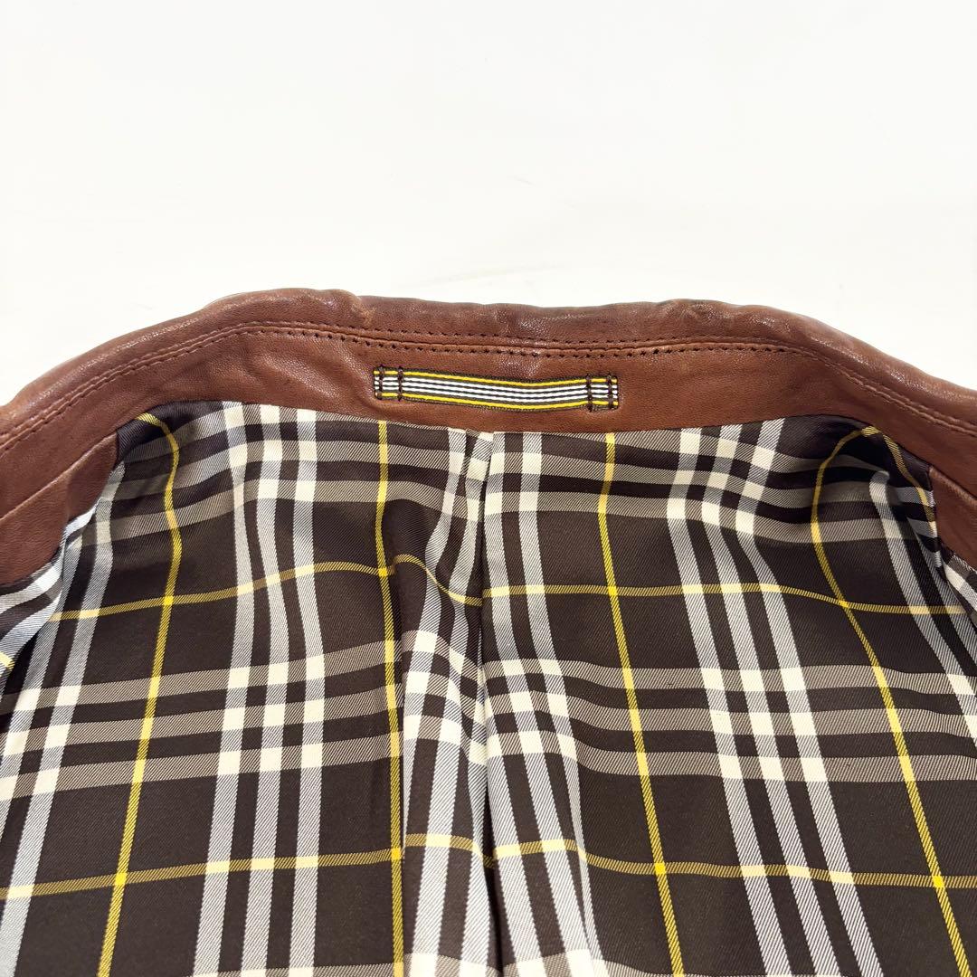 BURBERRY バーバリー ブラックレーベル ラムレザー ジャケット M 羊革