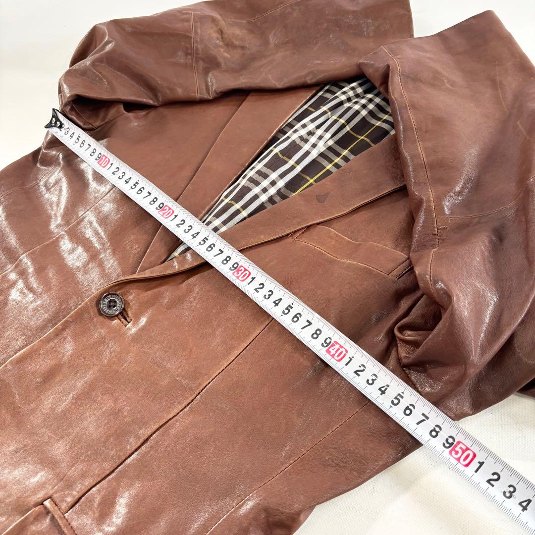 BURBERRY バーバリー ブラックレーベル ラムレザー ジャケット M 羊革