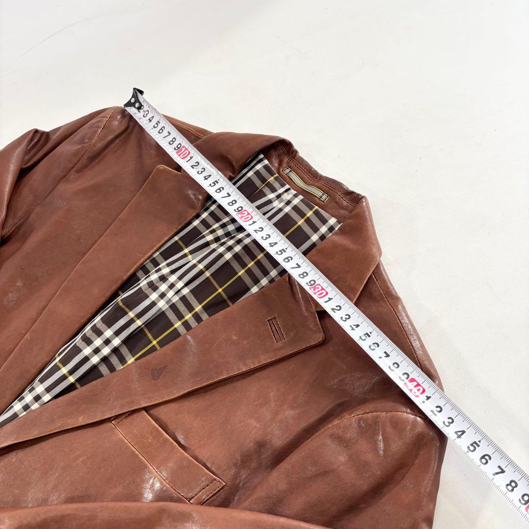 BURBERRY バーバリー ブラックレーベル ラムレザー ジャケット M 羊革