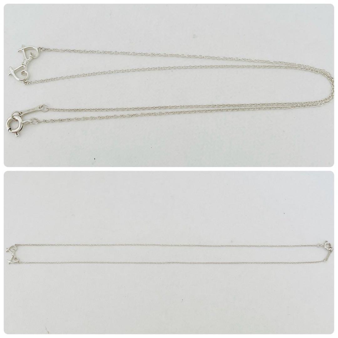 未使用級♡ティファニー ペンダント ダブルラビングハート ダイヤ 1P シルバー