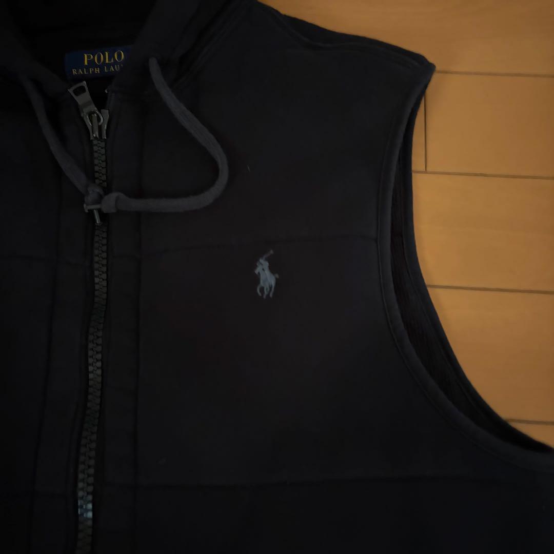 Polo Ralph Lauren ベスト　ブラック　S フード付き