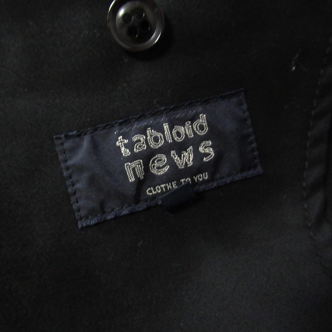 tabloid news / モールスキン テーラードジャケット ブレザー 黒