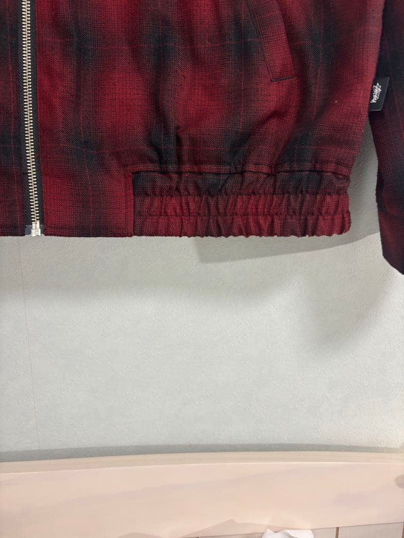 Stussy レッド・ブラックチェック ジャケット